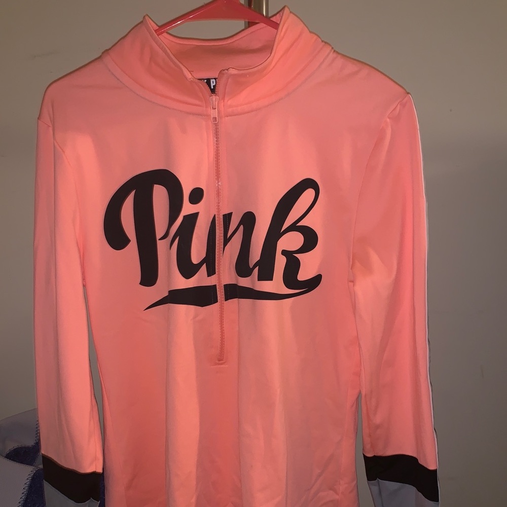 Pink semi zip up